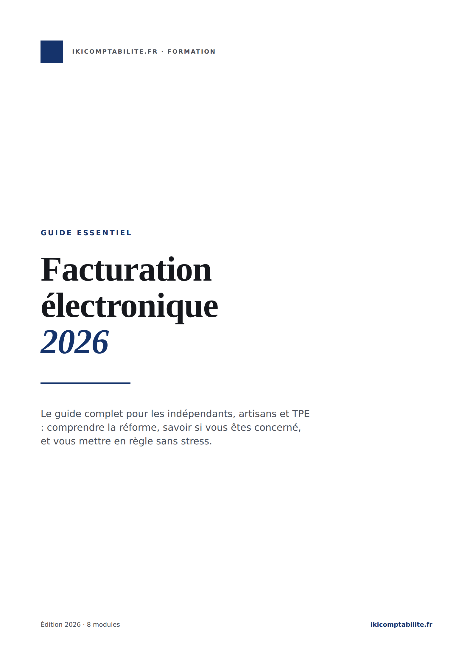 Couverture du Guide Essentiel Facturation électronique 2026